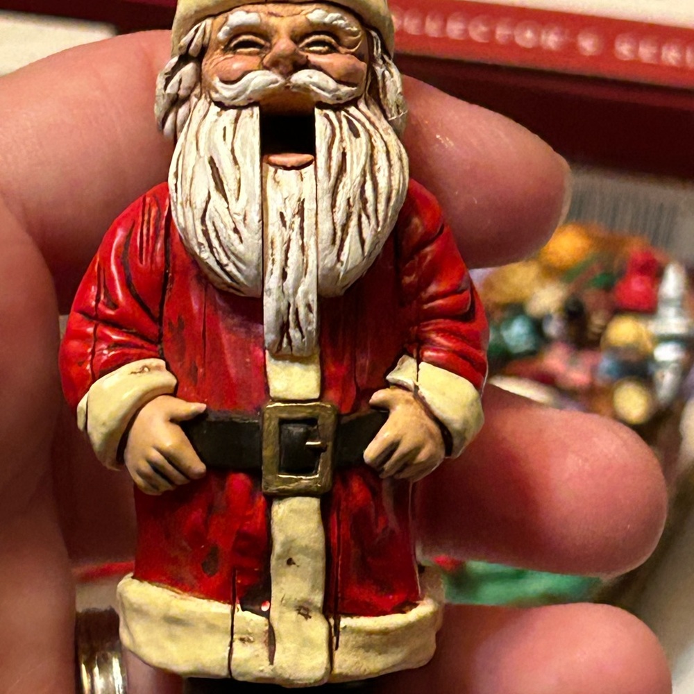 4 Vintage Hallmark Merry Olde & Nicks wish list & St. Nicholas Santa Ornaments - Picture 3 of 4